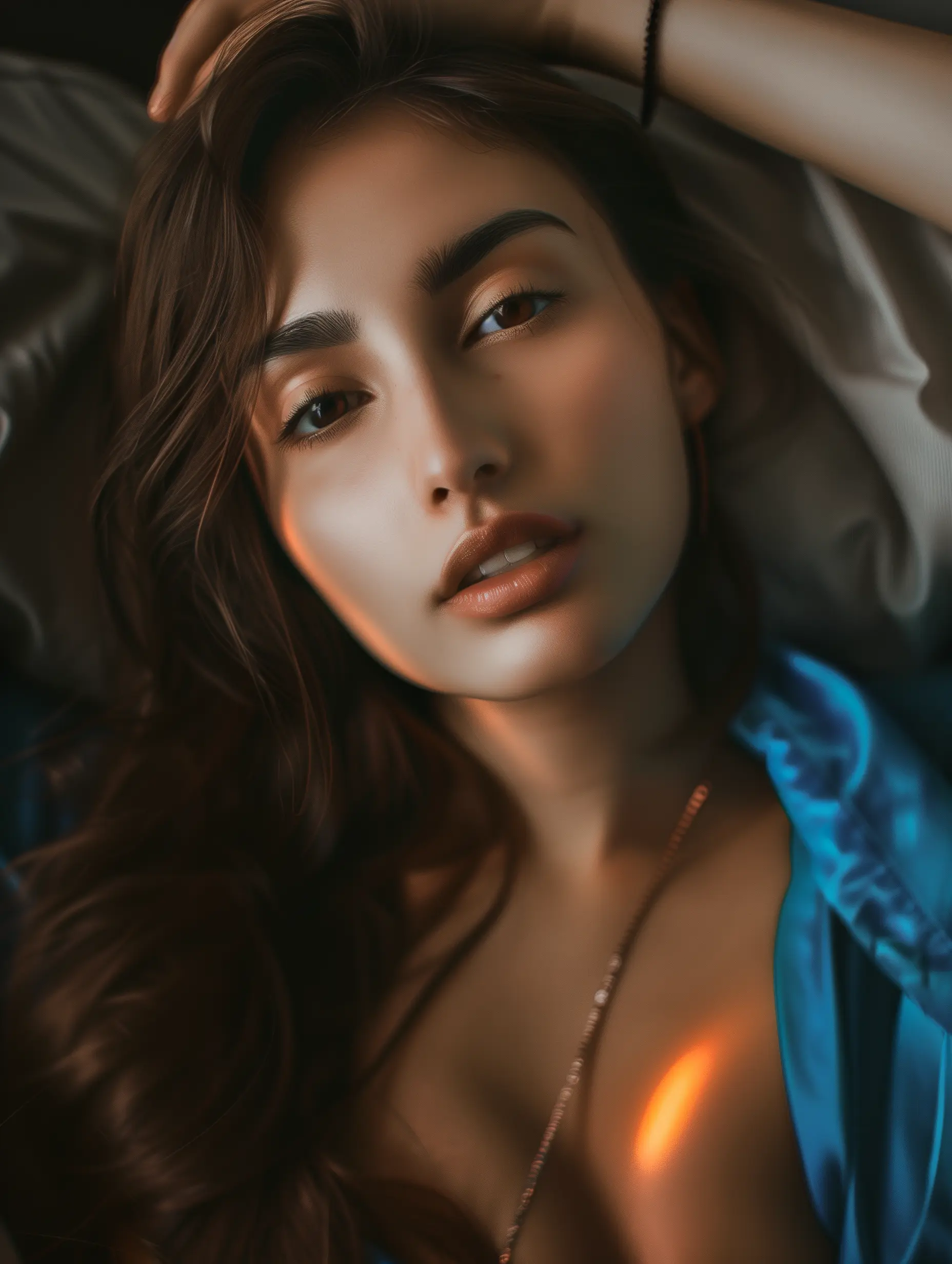 AI companion with brunette appearance