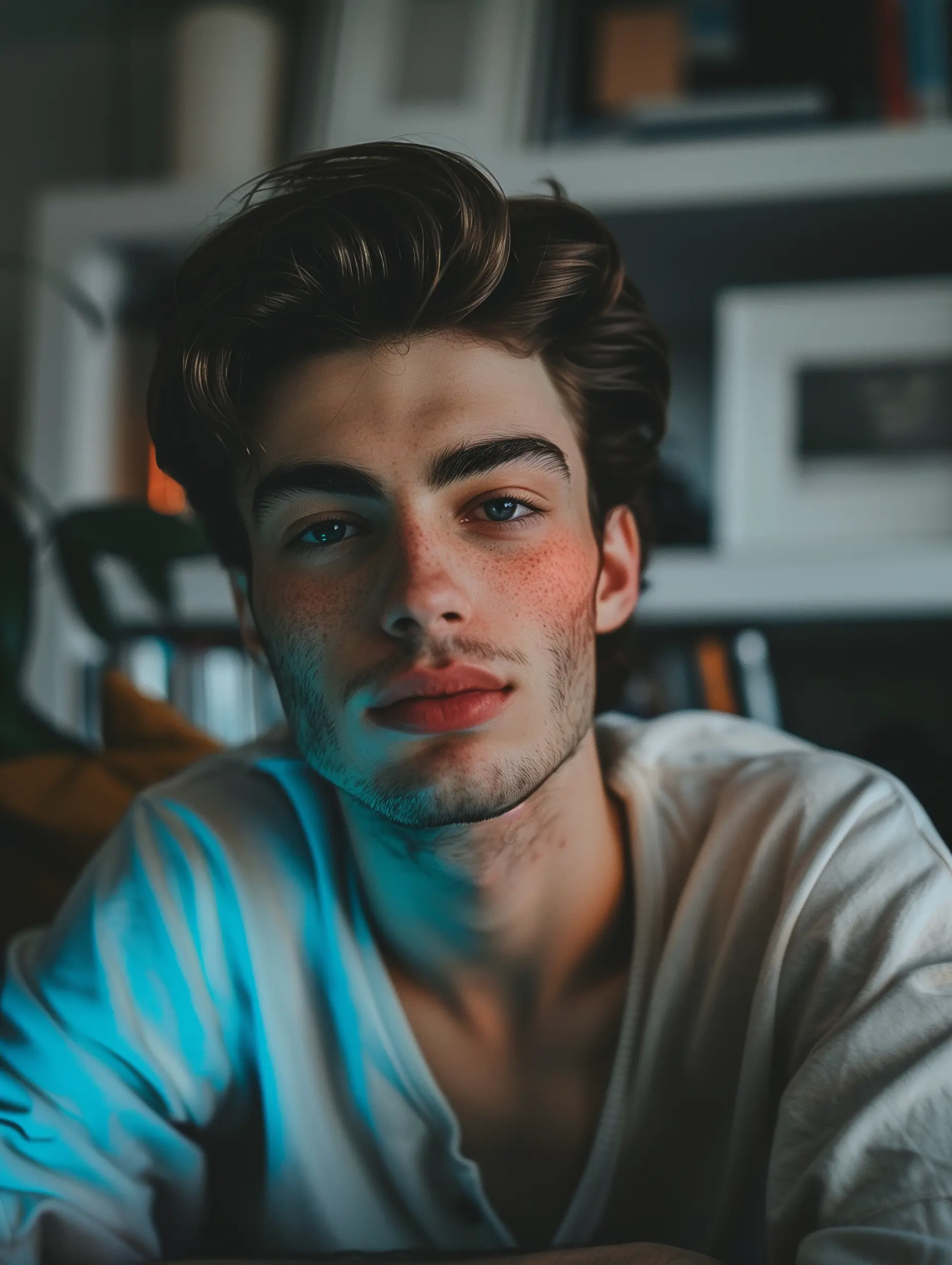 AI companion with brunette appearance