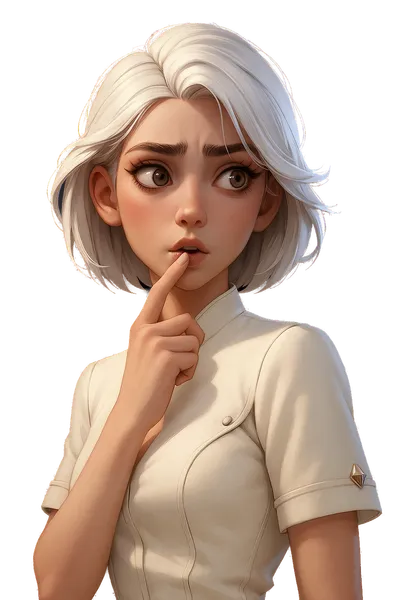 Nastia thinking about the app